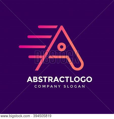 Letter A Logo Design Simple Shape Element Template