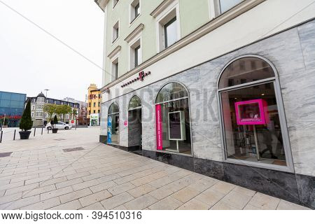 Passau / Germany - November 8, 2020: Branch Logo Of Deutsche Telekom. Deutsche Telekom Ag Is A Germa