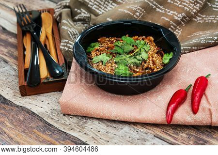 Korean Japchae recipe with chicken, Sweet potato vermicelli, vegetables