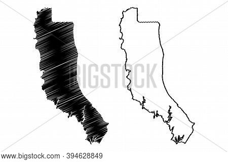 Calvert County, Maryland (u.s. County, United States Of America, Usa, U.s., Us) Map Vector Illustrat