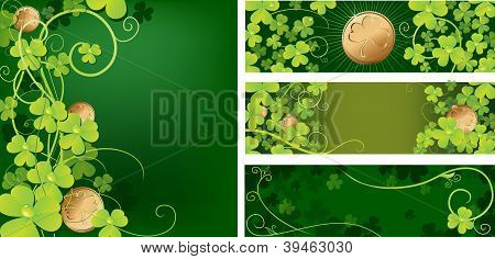 Arka plan yonca ile dizi