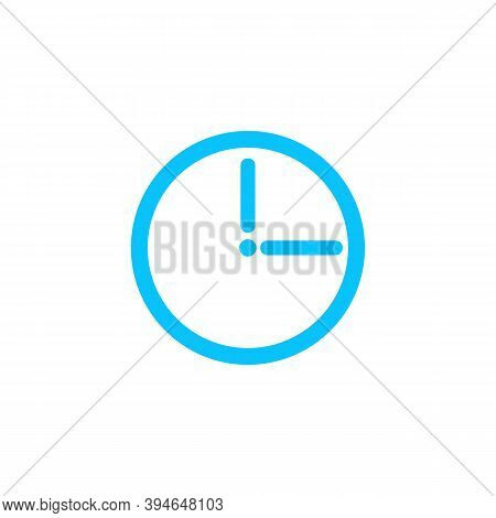 Passage Of Time Icon Flat. Blue Pictogram On White Background. Vector Illustration Symbol