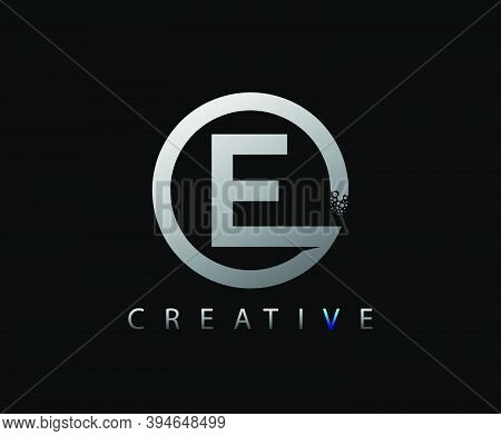 Letter E Digital Network , Technology And Digital Abstract Line Network Circuit Vector Logo. .