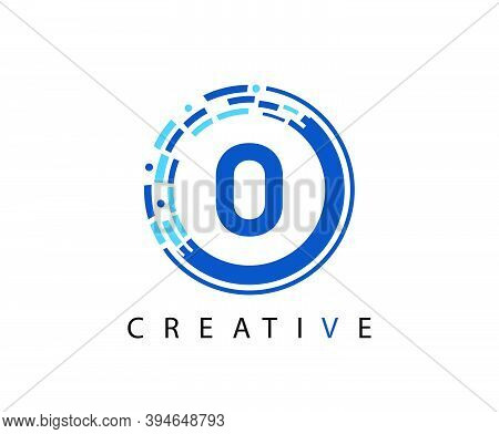 Letter O Digital Network , Technology And Digital Abstract Line Network Circuit Vector Logo. .