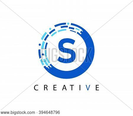 Letter S Digital Network , Technology And Digital Abstract Line Network Circuit Vector Logo. .