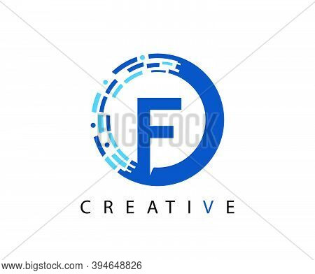 Letter F Digital Network , Technology And Digital Abstract Line Network Circuit Vector Logo. .