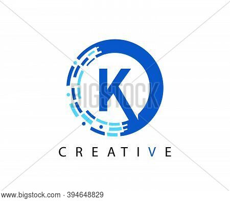 Letter K Digital Network , Technology And Digital Abstract Line Network Circuit Vector Logo. .