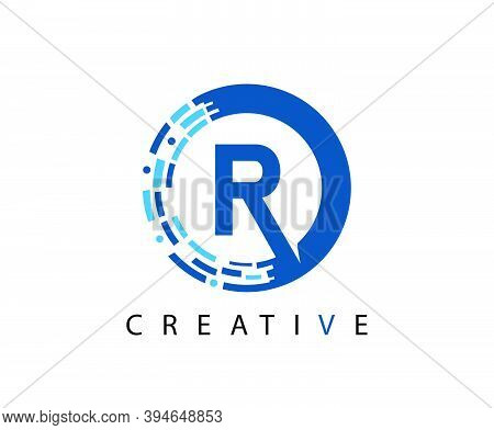 Letter R Digital Network , Technology And Digital Abstract Line Network Circuit Vector Logo. .