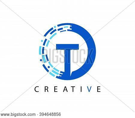 Letter T Digital Network , Technology And Digital Abstract Line Network Circuit Vector Logo. .