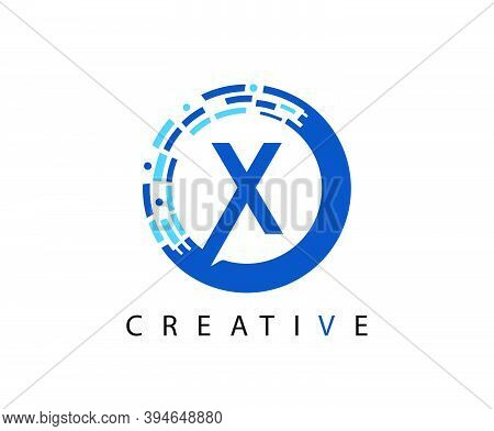 Letter X Digital Network , Technology And Digital Abstract Line Network Circuit Vector Logo. .