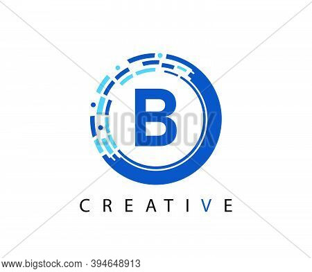 Letter B Digital Network , Technology And Digital Abstract Line Network Circuit Vector Logo. .