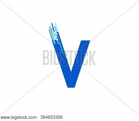 Letter V Digital Network , Technology And Digital Abstract Line V Network Circuit Vector Logo. .