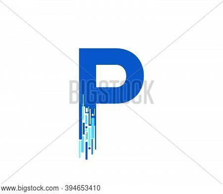 Letter P Digital Network , Technology And Digital Abstract Line P Network Circuit Vector Logo. .