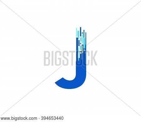 Letter J Digital Network , Technology And Digital Abstract Line J Network Circuit Vector Logo. .