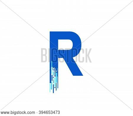 Letter R Digital Network , Technology And Digital Abstract Line R Network Circuit Vector Logo. .
