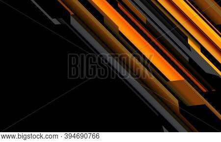 Abstract Yellow Orange Grey Cyber Circuit No Black Blank Space Design Modern Futuristic Technology B