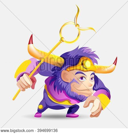 Zodiac Signs - Taurus. Colored Vector Illustration. Taurus Funny Cute Cartoon Character. Isolated On