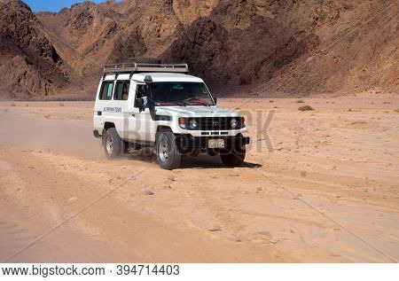 Toyota jeep popular for desert safari. Sharm El Sheikh, Egypt on November 8, 2020