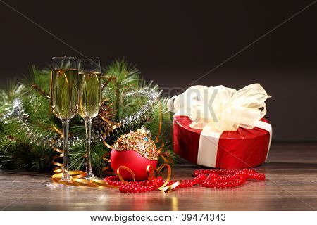 Bicchieri di champagne al party di Capodanno