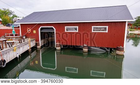 Finland, Aland Islands, Lappo, August - 2019: Beautiful View Of The Island And The City Of Lappo, Lo