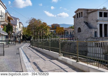 Empty Streets In Athens, Greece City Center, Monastiraki Area
