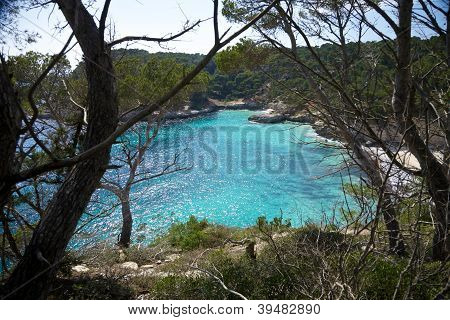 Mitjaneta Beach Üstten Görünüm