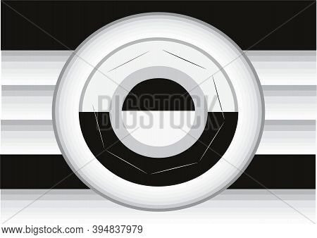Black And White Abstract Button Vector Artwork