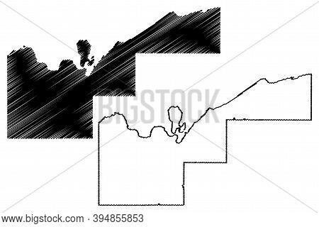 Alger County, Michigan (u.s. County, United States Of America, Usa, U.s., Us) Map Vector Illustratio