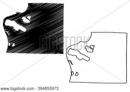 Benzie County, Michigan (u.s. County, United States Of America, Usa, U.s., Us) Map Vector Illustrati