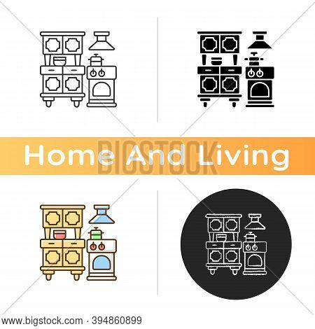Kitchen Appliances Icon. Dining Room Furniture. Cooking Foods. White Goods. Buffets And Sideboards. 