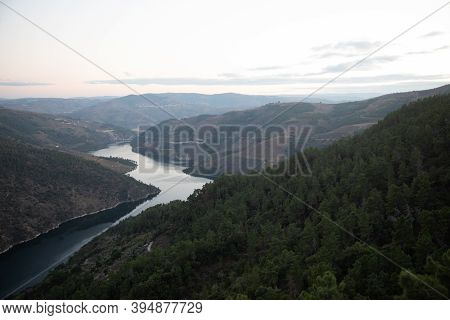Sunset View From Miradouro De Ujo In Vale Do Tua