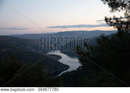 Sunset View From Miradouro De Ujo In Vale Do Tua