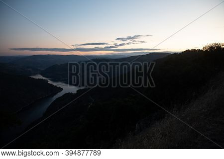 Sunset View From Miradouro De Ujo In Vale Do Tua