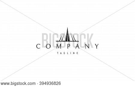 Vector Logo On Which An Abstract Image Of A Modern Building.