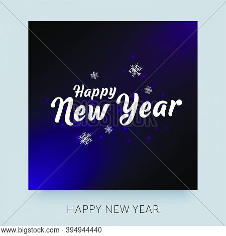 Happy New Year Typography Lettering. Cretaive Greeting Card Design Concept For Print.