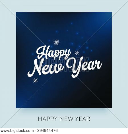 Happy New Year Typography Lettering. Cretaive Greeting Card Design Concept For Print.