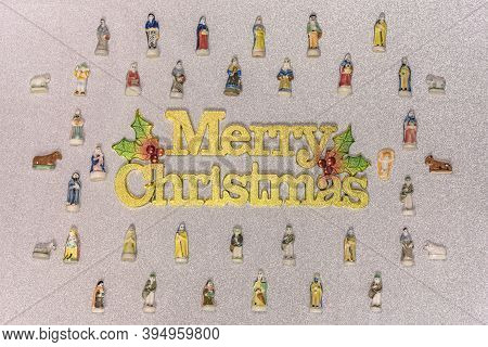 Small Figurines Of Santons From French Provence Used Like Beans Of The Cake Of The Kings During The 