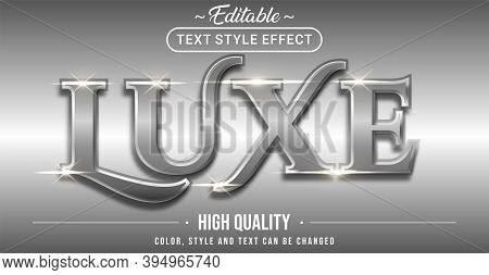 Luxury Silver Text Effect - Editable Text Effect. Graphic Design Element.