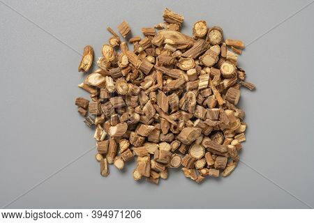 Top View Herb Medicine Chaihu Or Bupleuri Radix Or Chinese Thorawax Root