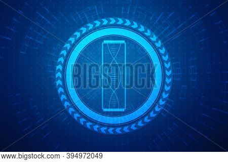 Dna Structure, Abstract Medical And Healthcare Background,abstract Technogoly Science Concept Dna Fu