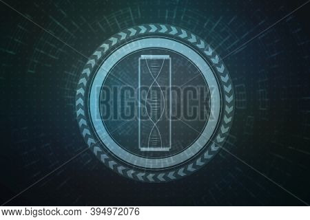 Dna Structure, Abstract Medical And Healthcare Background,abstract Technogoly Science Concept Dna Fu