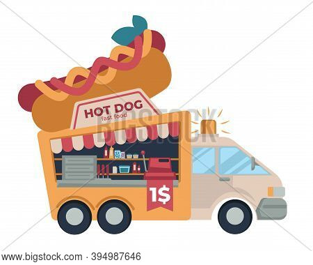 Fast Food Truck Hot Dog Cheap Street Meals