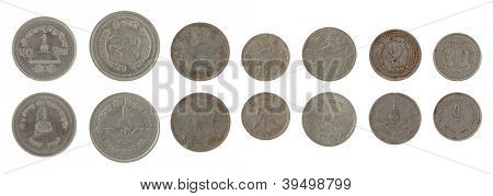 흰색 절연 네팔 paisa 동전