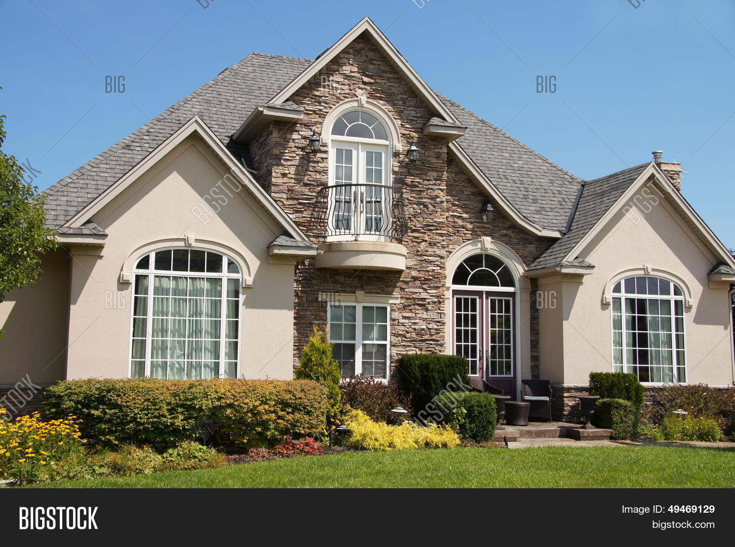 Stucco Stone House Image Photo Free Trial Stock Stucco Stone House Image Photo Free