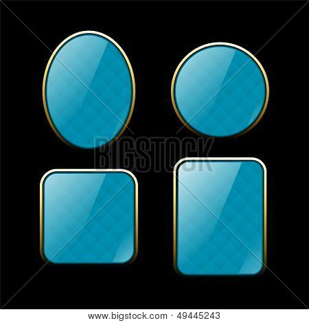 Classic vintage style glossy blue frame