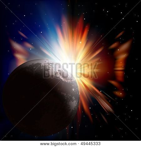 Abstract Space Background With Stars