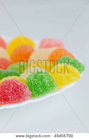 Caramelle di gelatina di frutta colorata