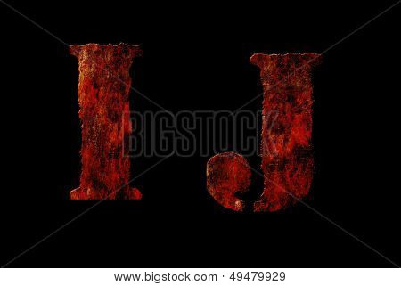 Rusty Vintage Alphabet Letters