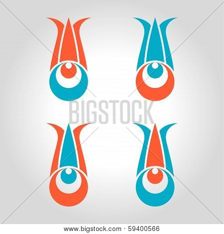 cintemani tulip logo, icon and symbol vector illustration