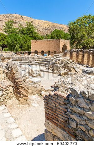 Monastery (friary) In Messara Valley At Crete Island In Greece. Messara - Is  Largest Plain In Crete